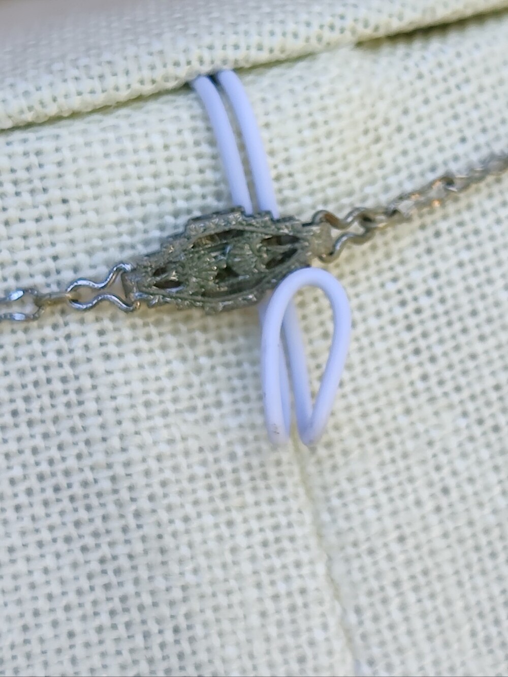 Antique Sterling Cameo Pendant Necklace - Picture 6 of 7